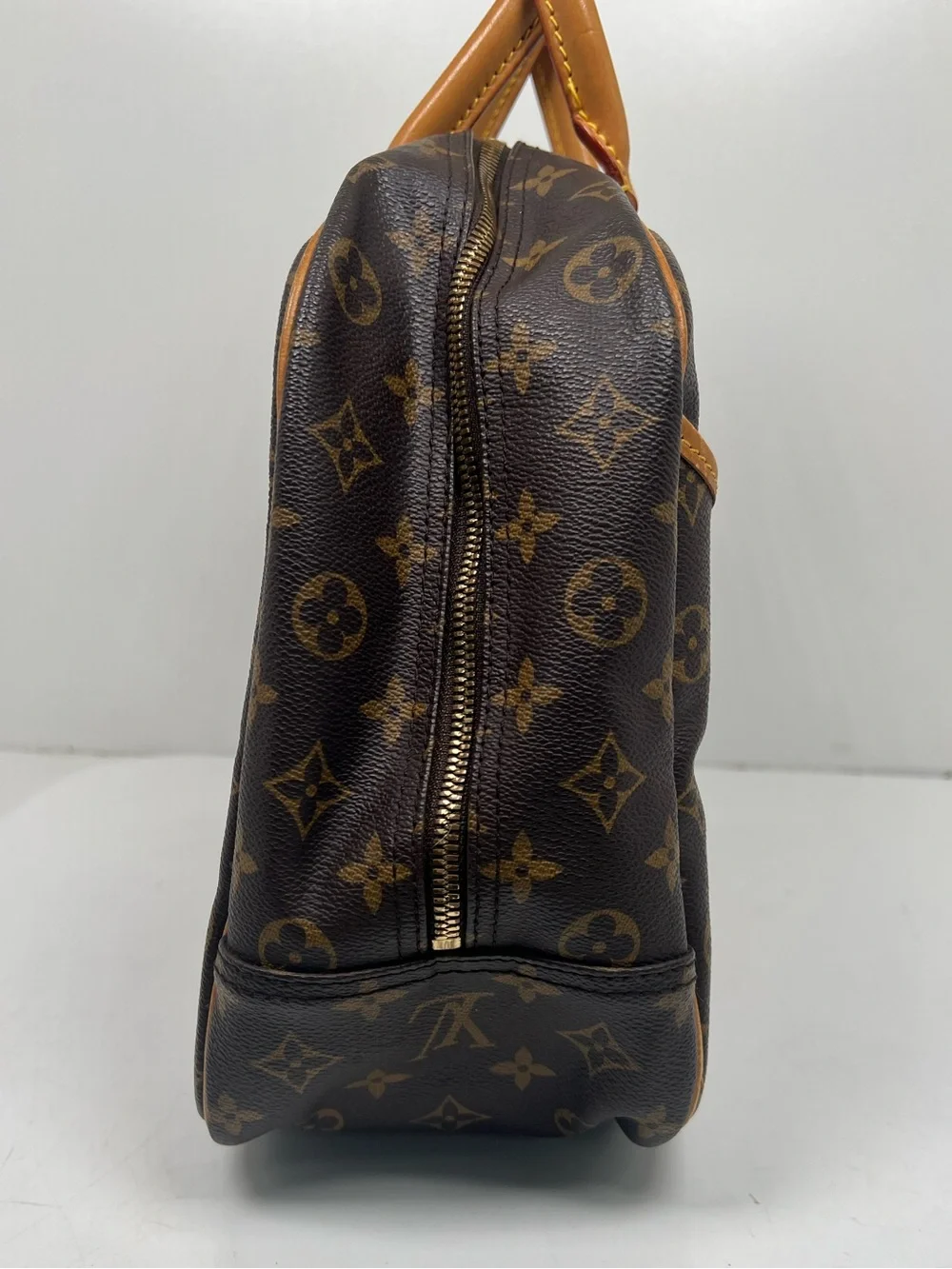 Louis Vuitton Monogram Trouville Handbag Brown Canvas Satchel Purse M42228